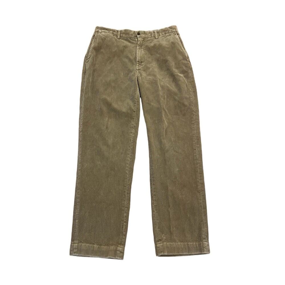 Polo Ralph Lauren Pants Men 34x32 Beige Corduroy Slacks Casual Preppy Luxury